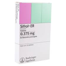 Sifrol ER Extended Release 0.375mg 10 Tabletas, (Mirapexï»¿) Pramipexole